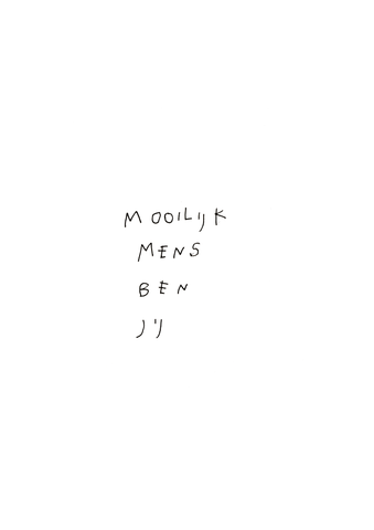16.Mooilijk mens