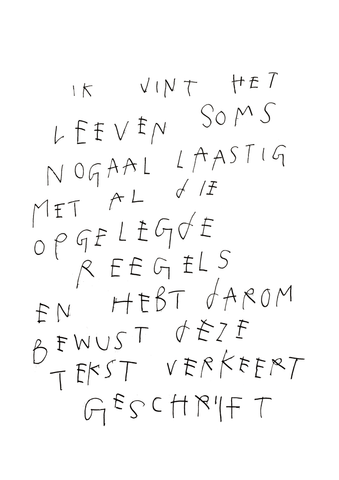 26. Verkeert geschrijft